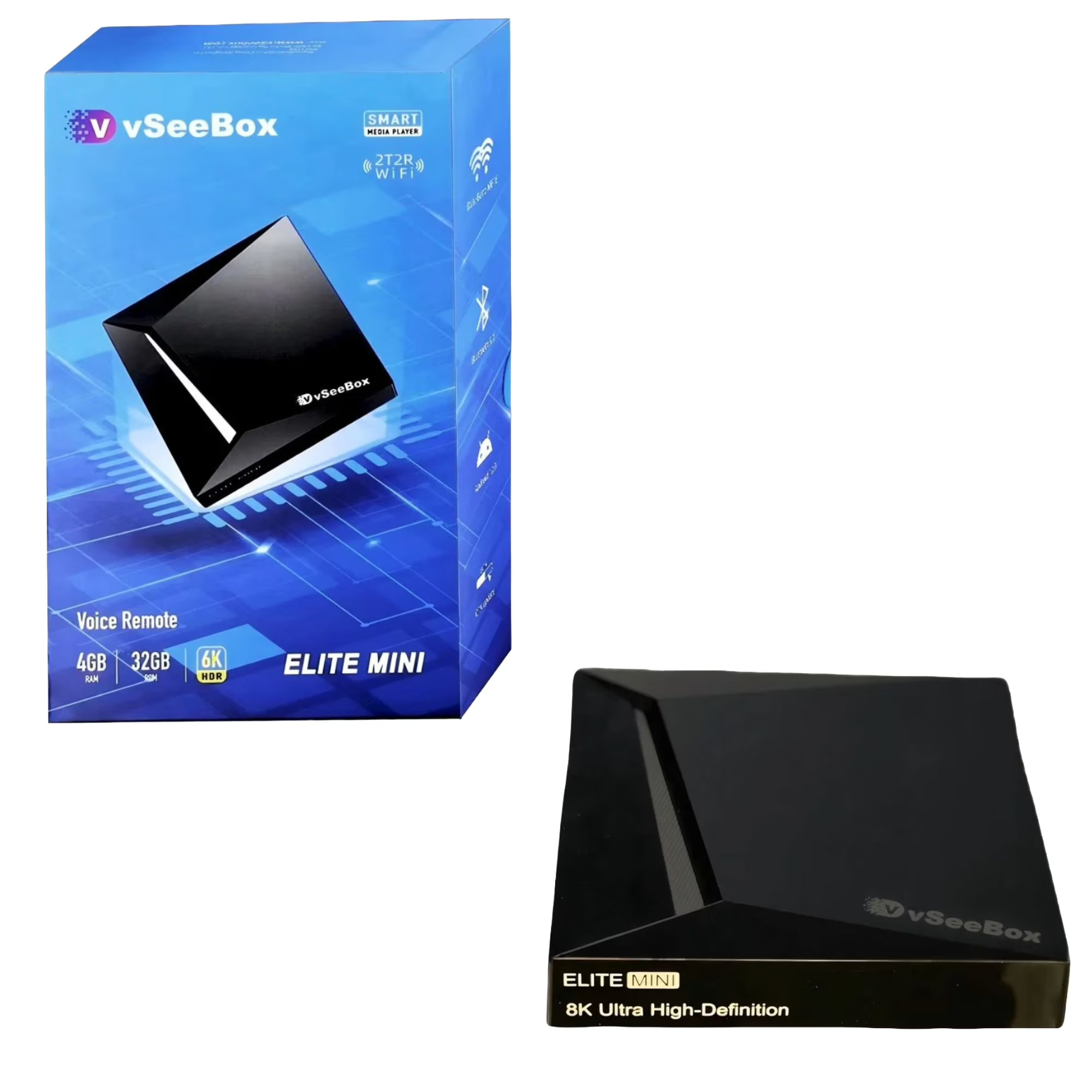 vSeeBox Elite Mini - The Powerful & Portable Streaming Box (4GB/32GB)