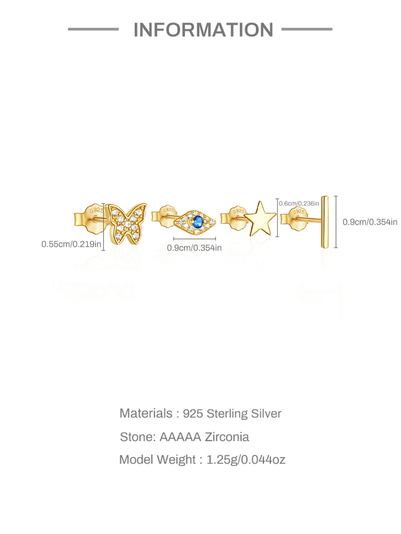 925 Sterling Pearl Butterfly Chain Diamond Cartilage Spiral Piercing Earrings