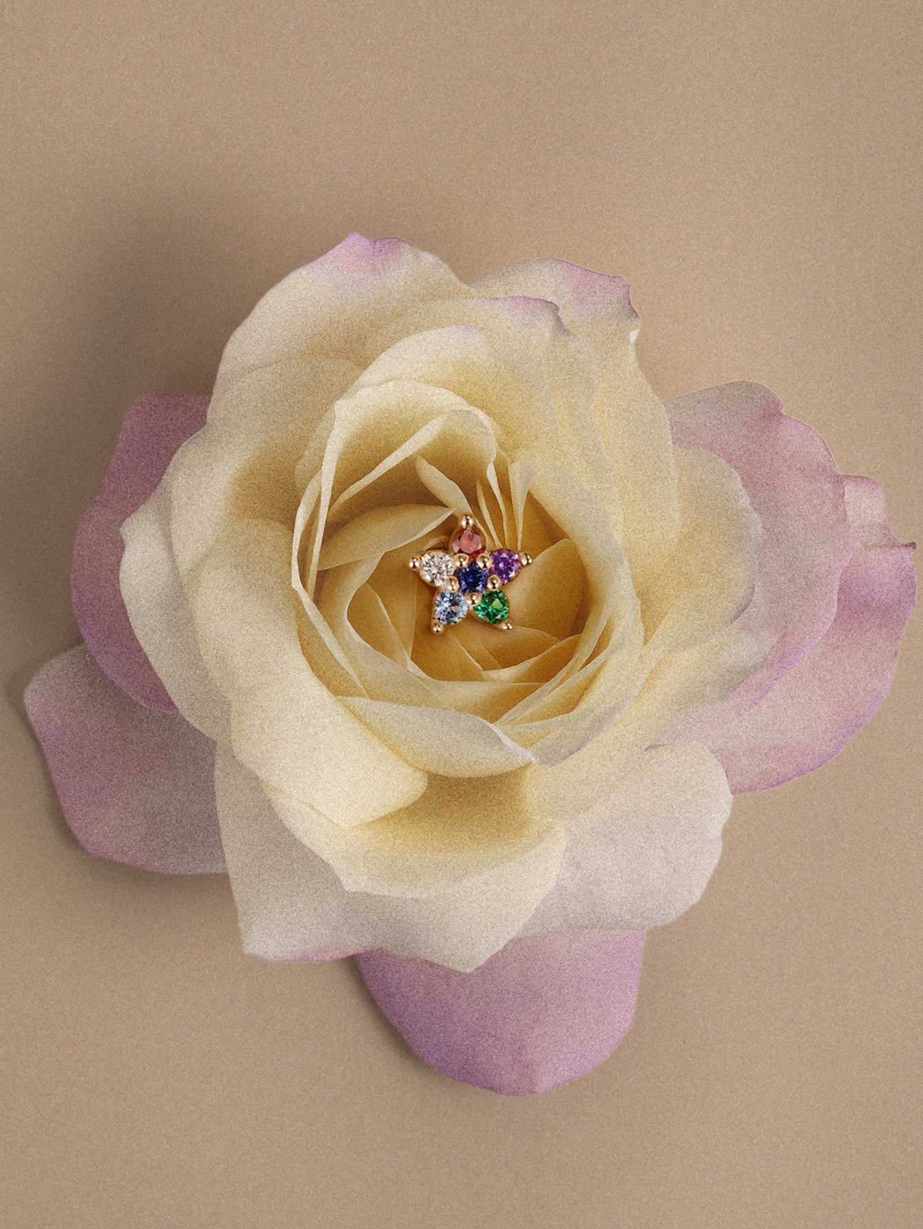 PETALS Bloom CZ Flat back in 18kt Gold Plated