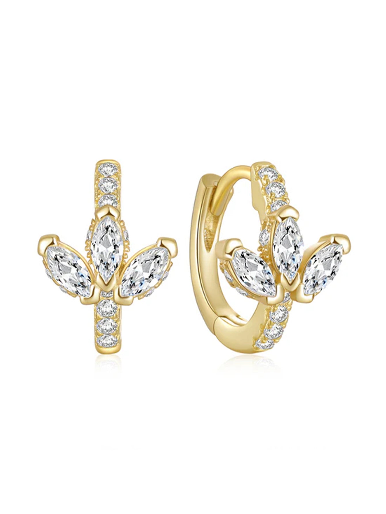 925 Sterling Silver Kosiner Butterfly Flower Earring Set