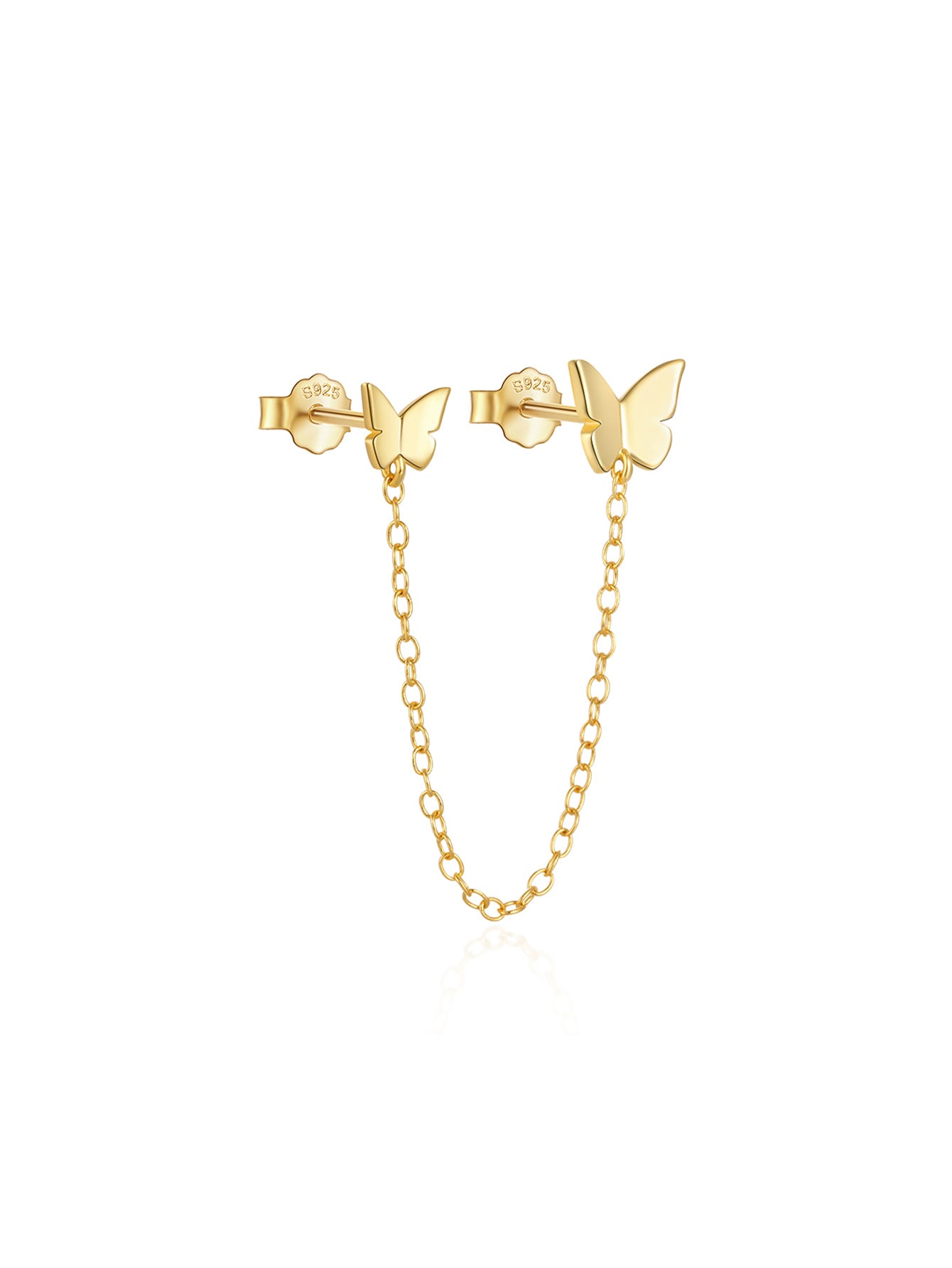 925 Sterling Silver Kosiner Fashionable Butterfly Zircon All Match Series