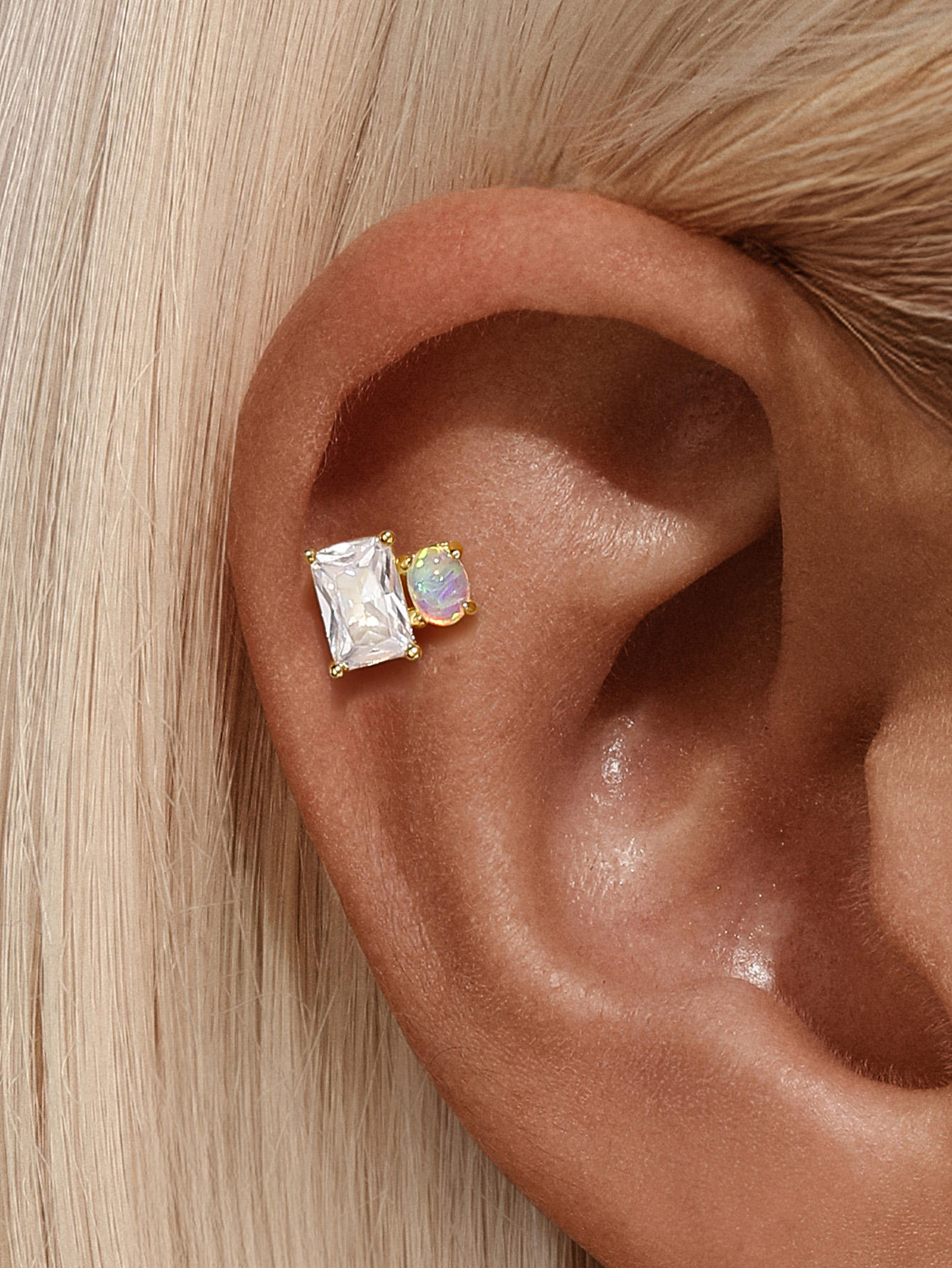 [Copy][Copy][Copy][Copy]925 Opal Flat-head Threaded Cartilage Piercing Earring