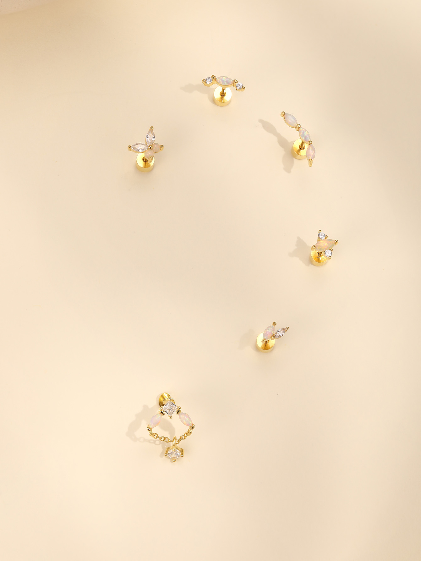 [Copy][Copy][Copy][Copy][Copy][Copy][Copy][Copy]925 Opal Flat-head Threaded Cartilage Piercing Earring