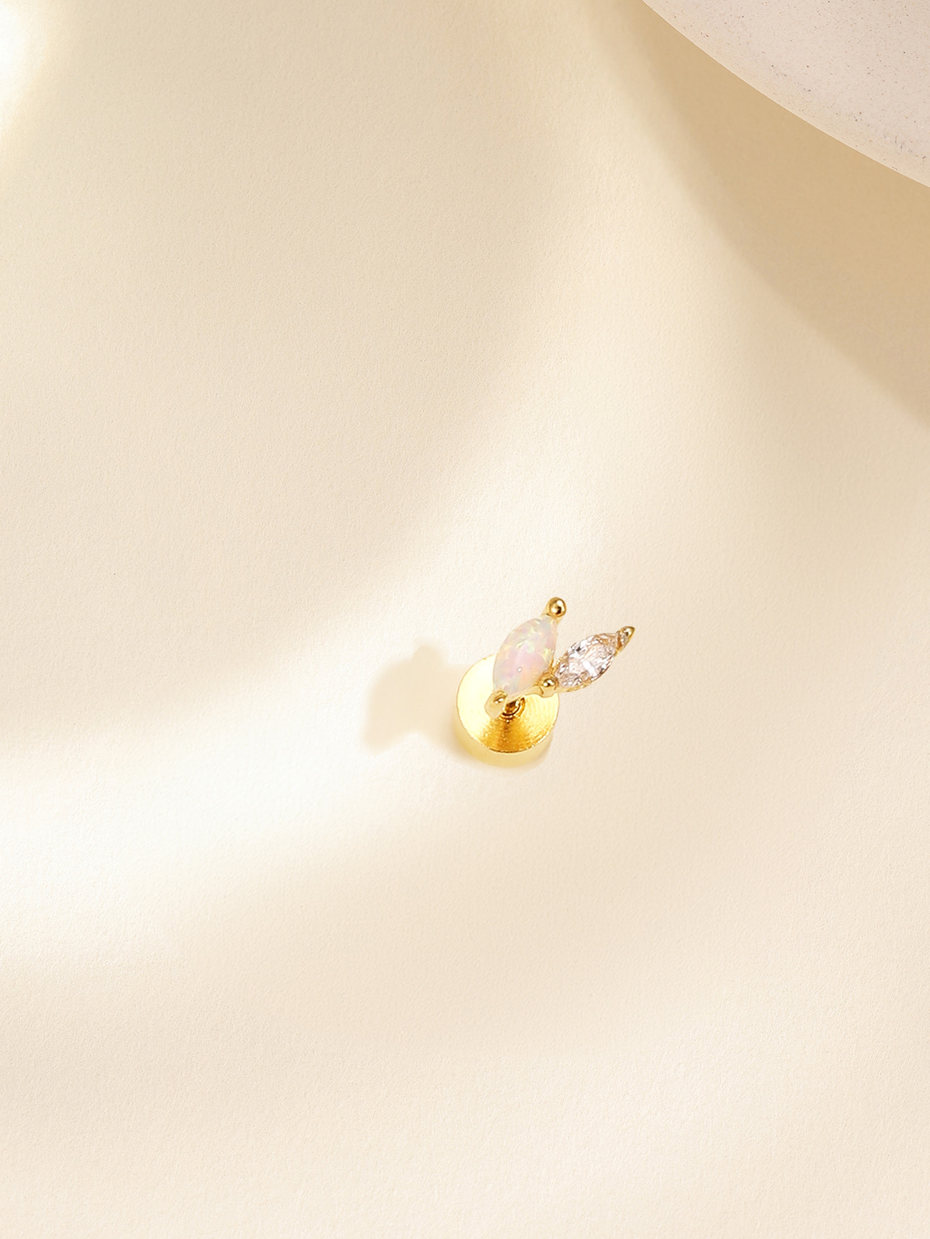 [Copy][Copy][Copy][Copy][Copy][Copy][Copy][Copy]925 Opal Flat-head Threaded Cartilage Piercing Earring