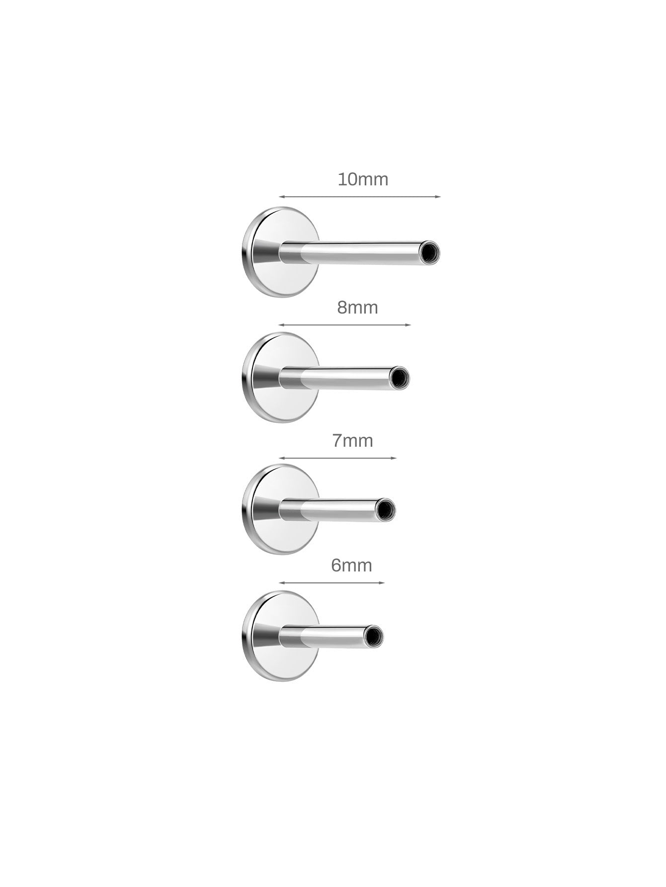 G23 Titanium Shining Classic Ear Piercing Stud 