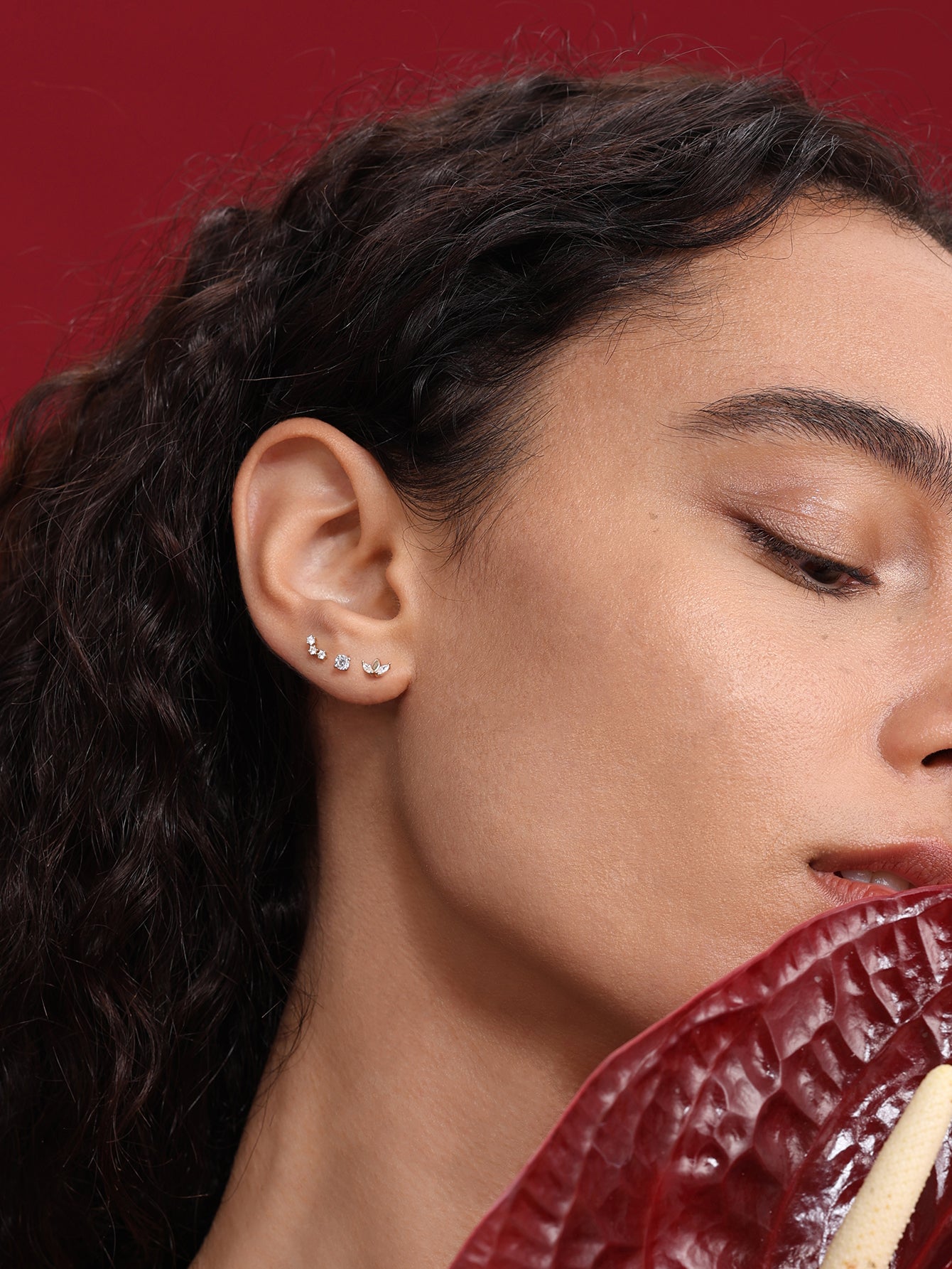 14K Solid Gold 4MM Classic Mini Ear Piercing Stud