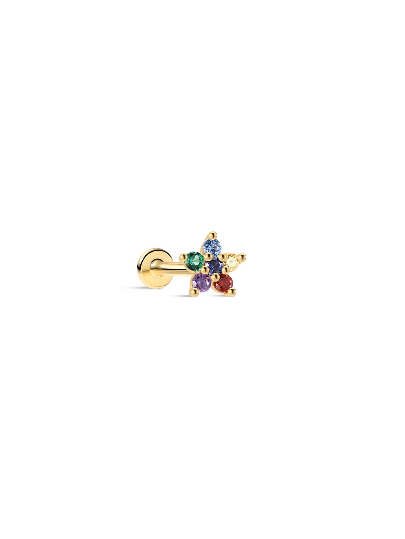 PETALS Bloom CZ Flat back in 18kt Gold Plated