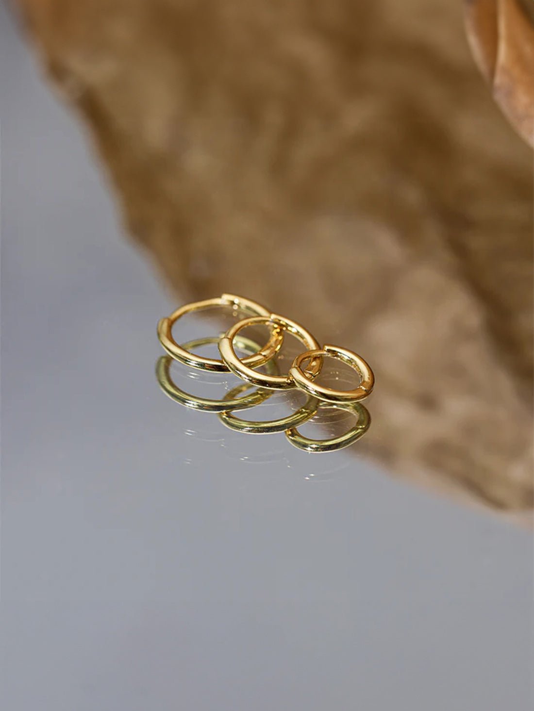 925 Sterling Silver Multi-Size Glossy Earrings 3-Piece Set