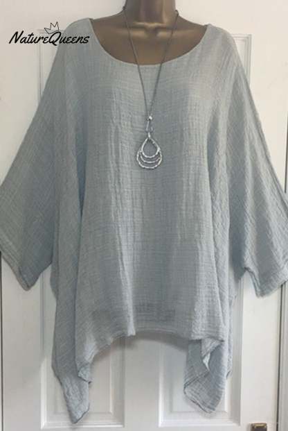 Women's  Irregular Solid Color Casual Shirt