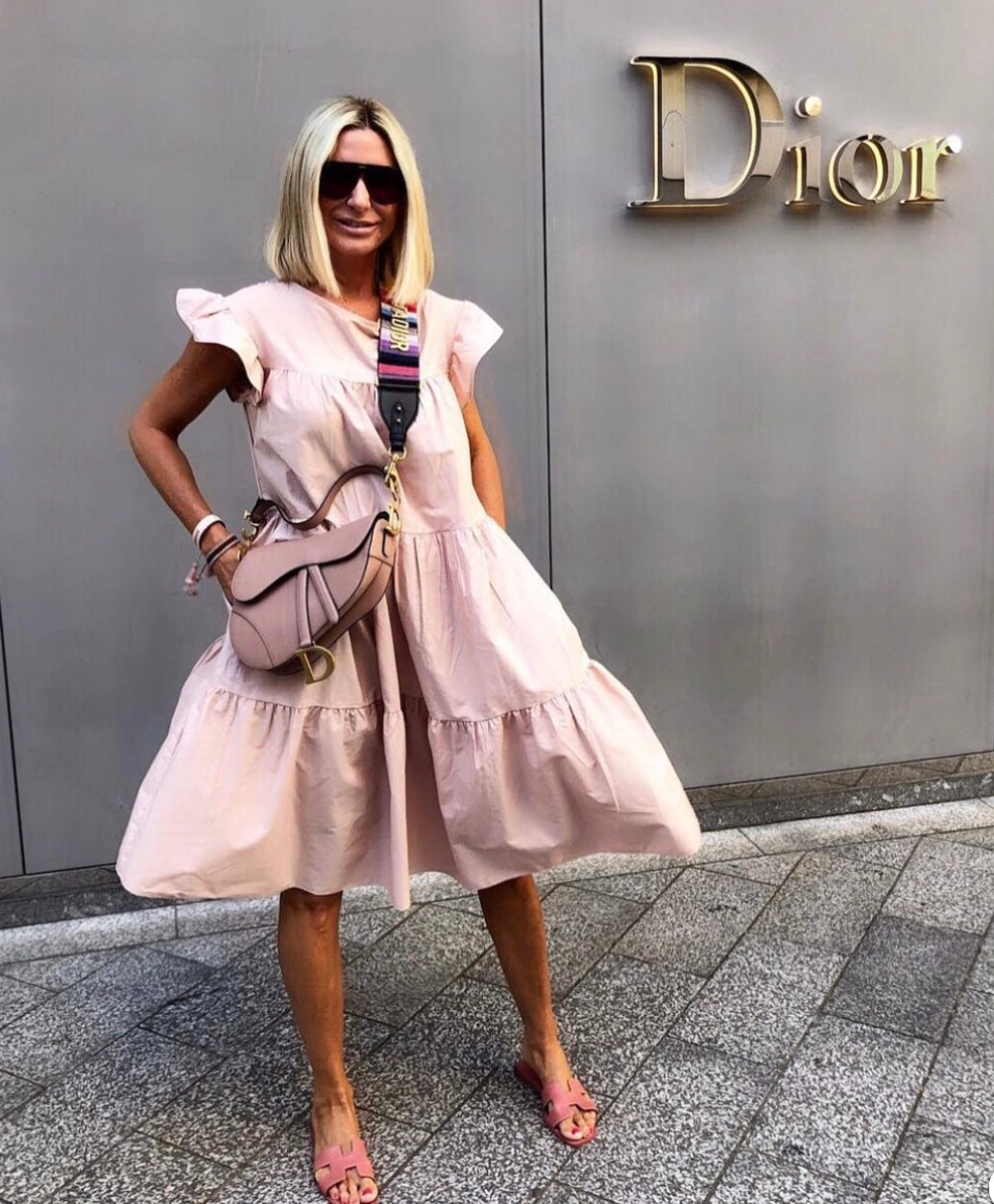 Sadie Tiered Ruffled Sleeve Dress