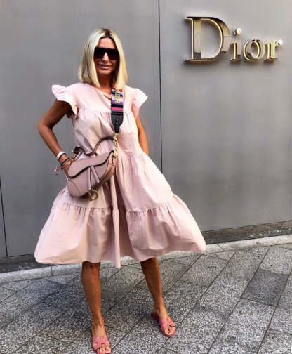 Sadie Tiered Ruffled Sleeve Dress