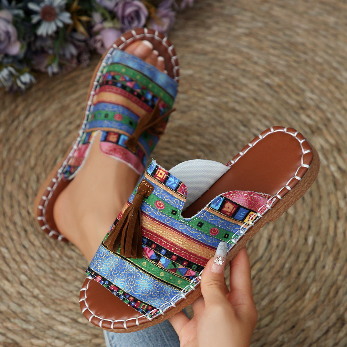 🔥Last Day Promotion 50% OFF - Women's Comfortable Tassel Flat Sandals