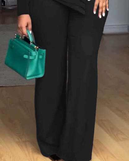 Casual Pleated Patchwork Cinched Waist Jumpsuit