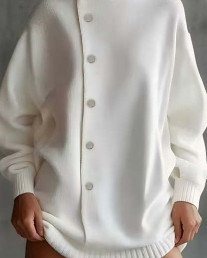 Urban Casual Oversized Asymmetrical Turtleneck Sweater