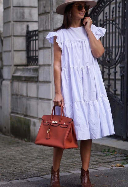 Sadie Tiered Ruffled Sleeve Dress