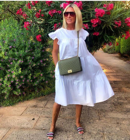 Sadie Tiered Ruffled Sleeve Dress