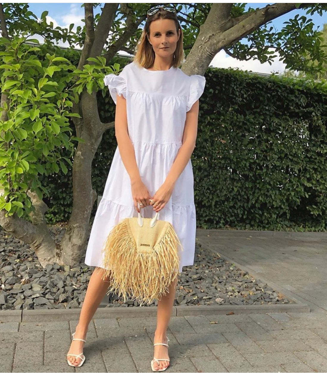 Sadie Tiered Ruffled Sleeve Dress