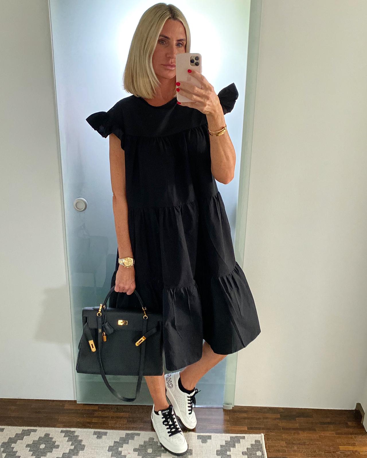 Sadie Tiered Ruffled Sleeve Dress