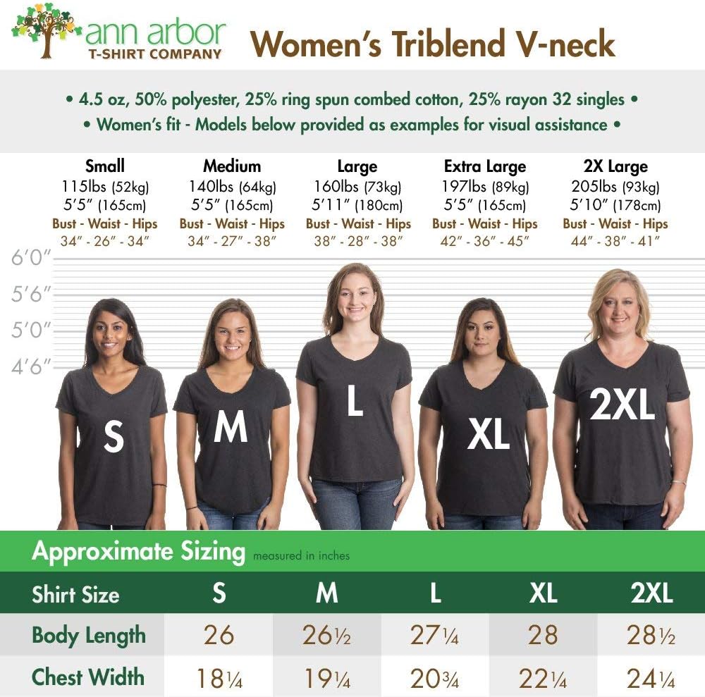 Vintage Nature Art Print - Cool Unique Illustration V-Neck T-Shirt Top Tee for Women