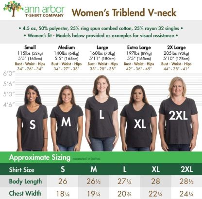 Vintage Nature Art Print - Cool Unique Illustration V-Neck T-Shirt Top Tee for Women