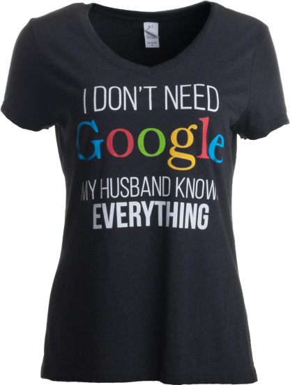 My Husband Knows Everything | Wife Women's V-Neck T-Shirt