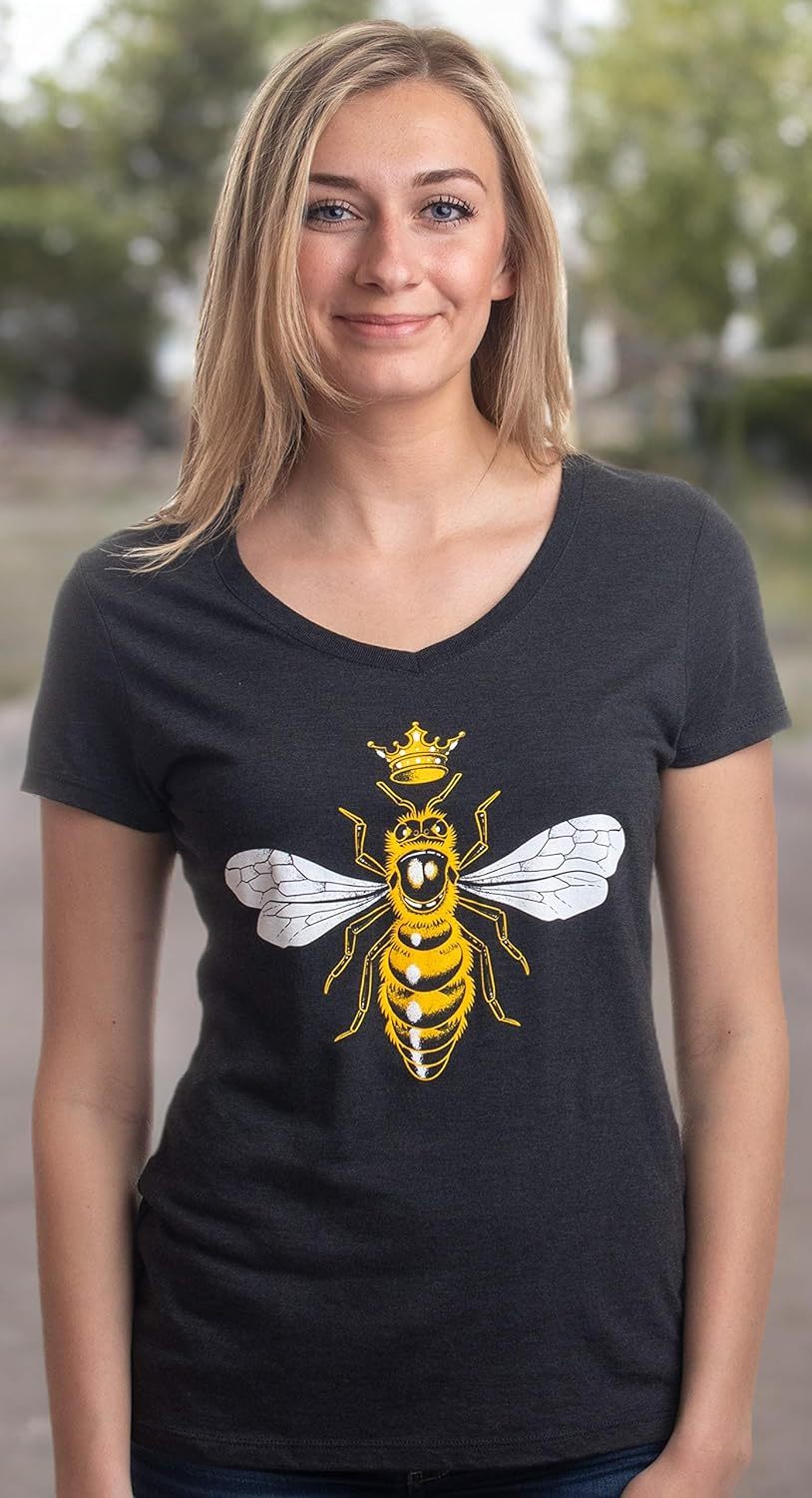 Vintage Nature Art Print - Cool Unique Illustration V-Neck T-Shirt Top Tee for Women