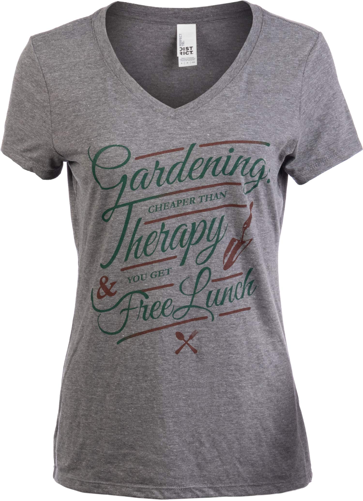 Vintage Nature Art Print - Cool Unique Illustration V-Neck T-Shirt Top Tee for Women