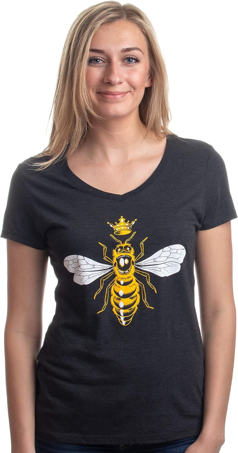 Vintage Nature Art Print - Cool Unique Illustration V-Neck T-Shirt Top Tee for Women