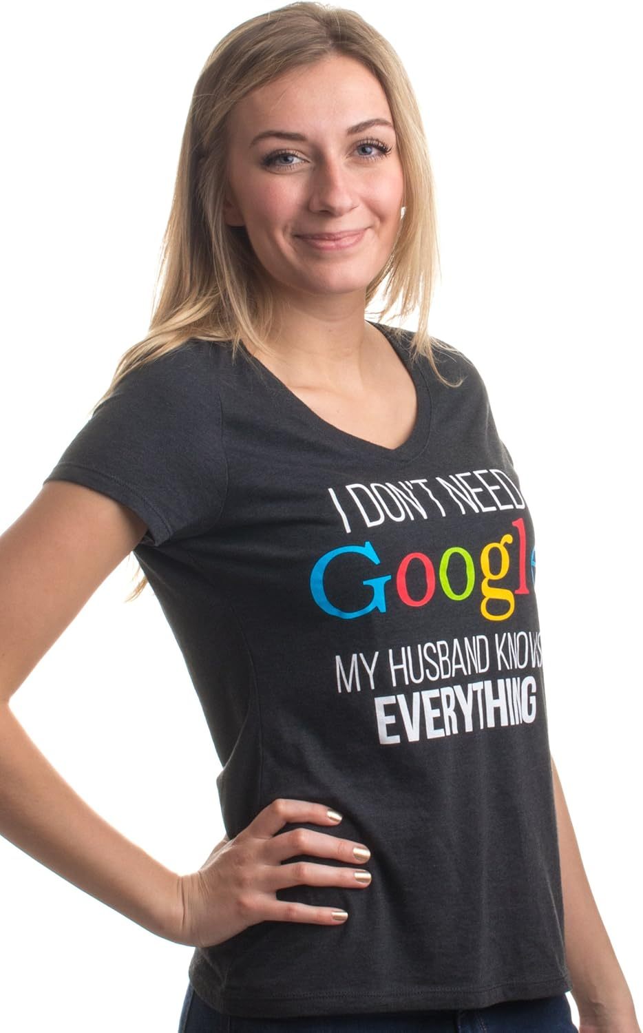 My Husband Knows Everything | Wife Women's V-Neck T-Shirt