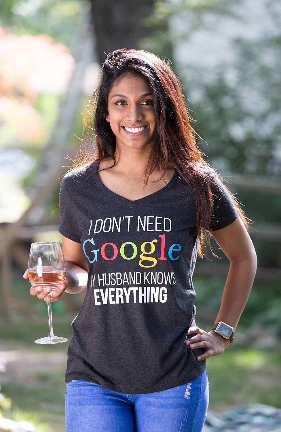 My Husband Knows Everything | Wife Women's V-Neck T-Shirt