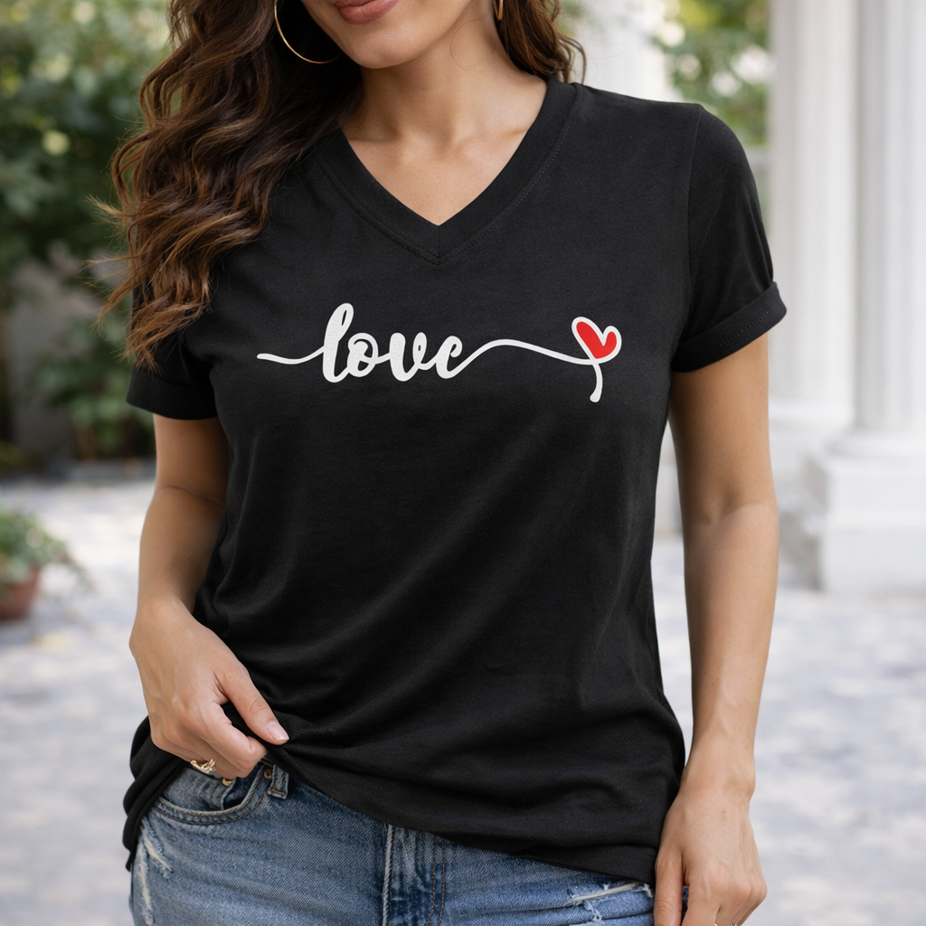 Women’s Casual Graphic Tee – Short Sleeve Crew Neck, Comfortable Everyday Top, Black