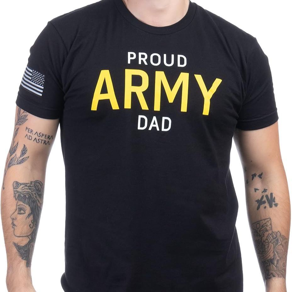 Proud Army Family | Licensed U.S. Military Infantry Armor Artillery Tee Shirt (T-Shirt) for Men Women