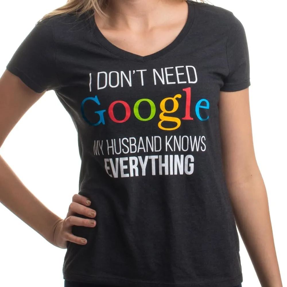 My Husband Knows Everything | Wife Women's V-Neck T-Shirt