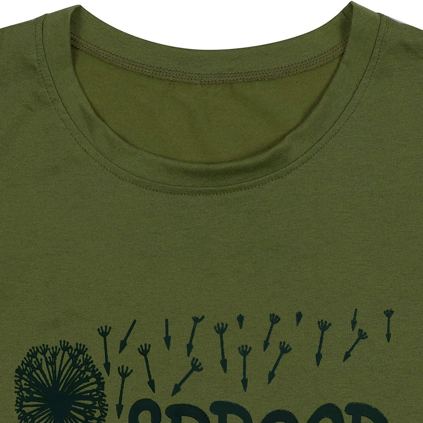 Women’s “Spread Kindness” Dandelion Graphic T-Shirt – Short Sleeve Crewneck, Cotton Blend