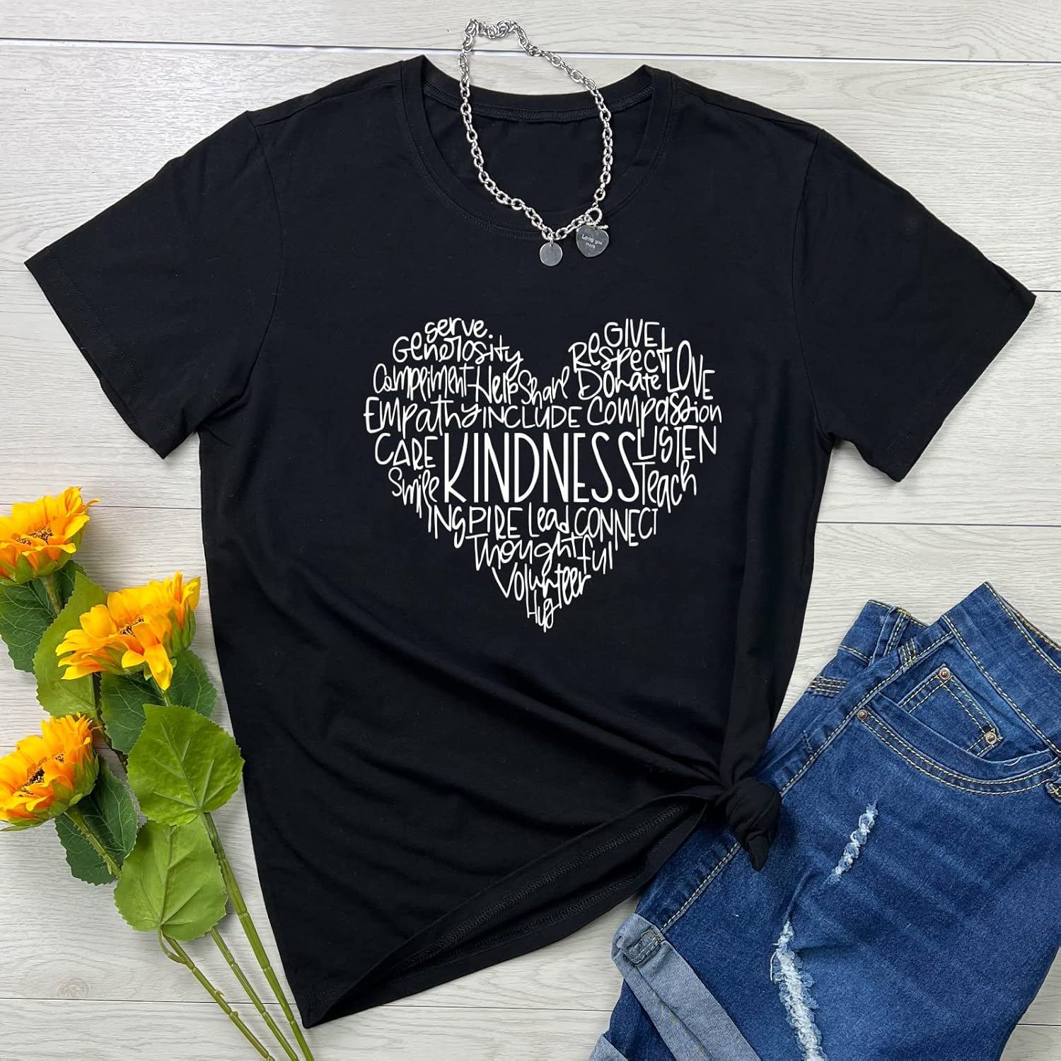 Women’s Cute Graphic Tee – Cotton, Short Sleeve Crew Neck, Casual Everyday Top