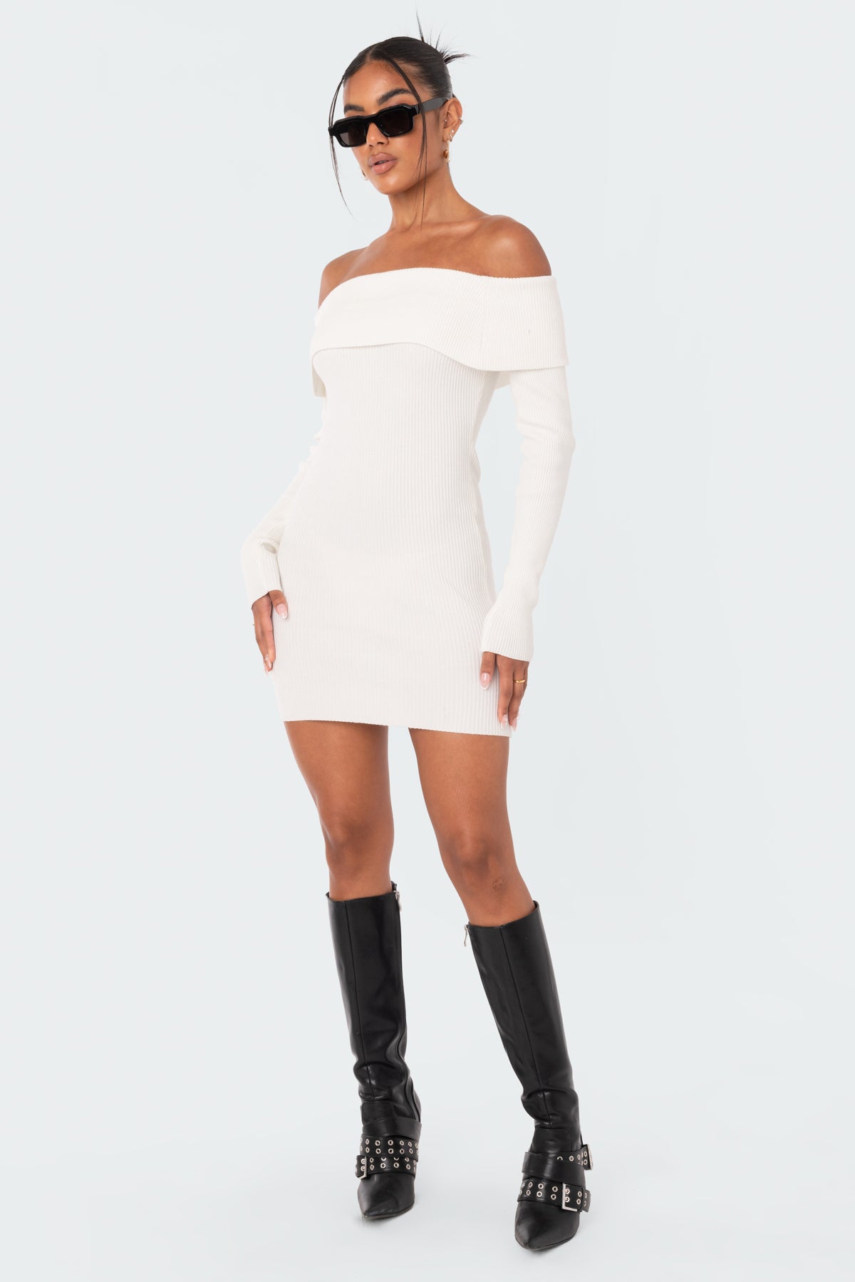 Emma Fold Over Knitted Dress-Juice Dress