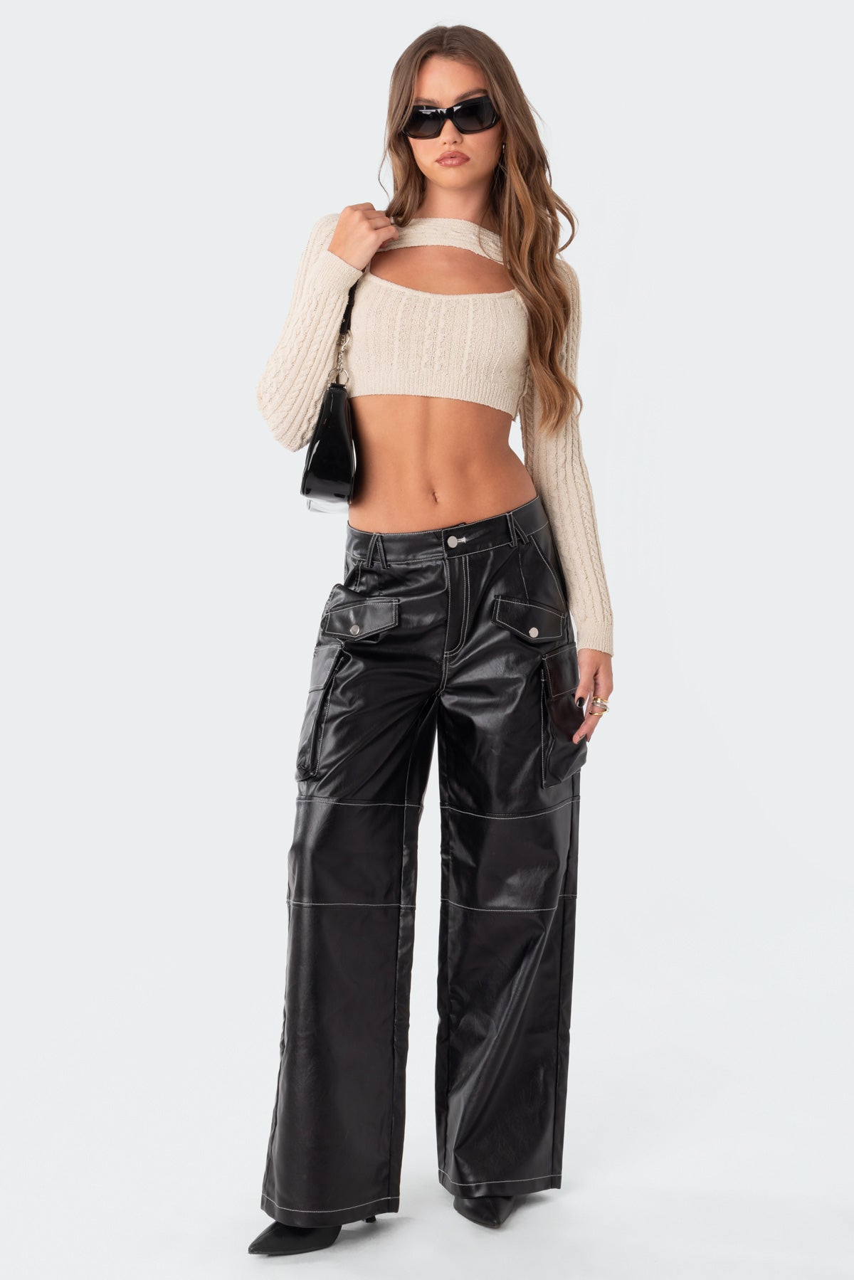 Faye Faux Leather Cargo Pants-Juice Dress