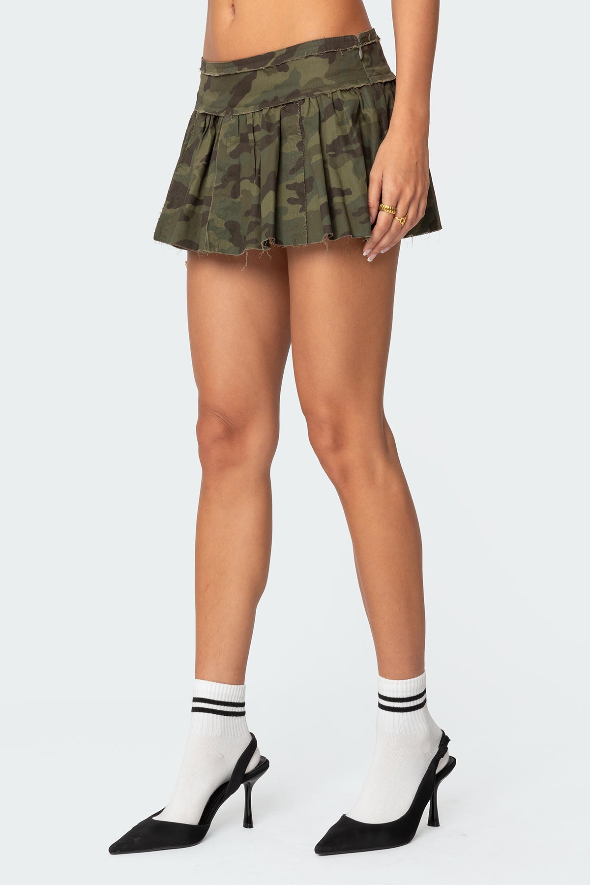 Camo Pleated Mini Skort-Juice Dress