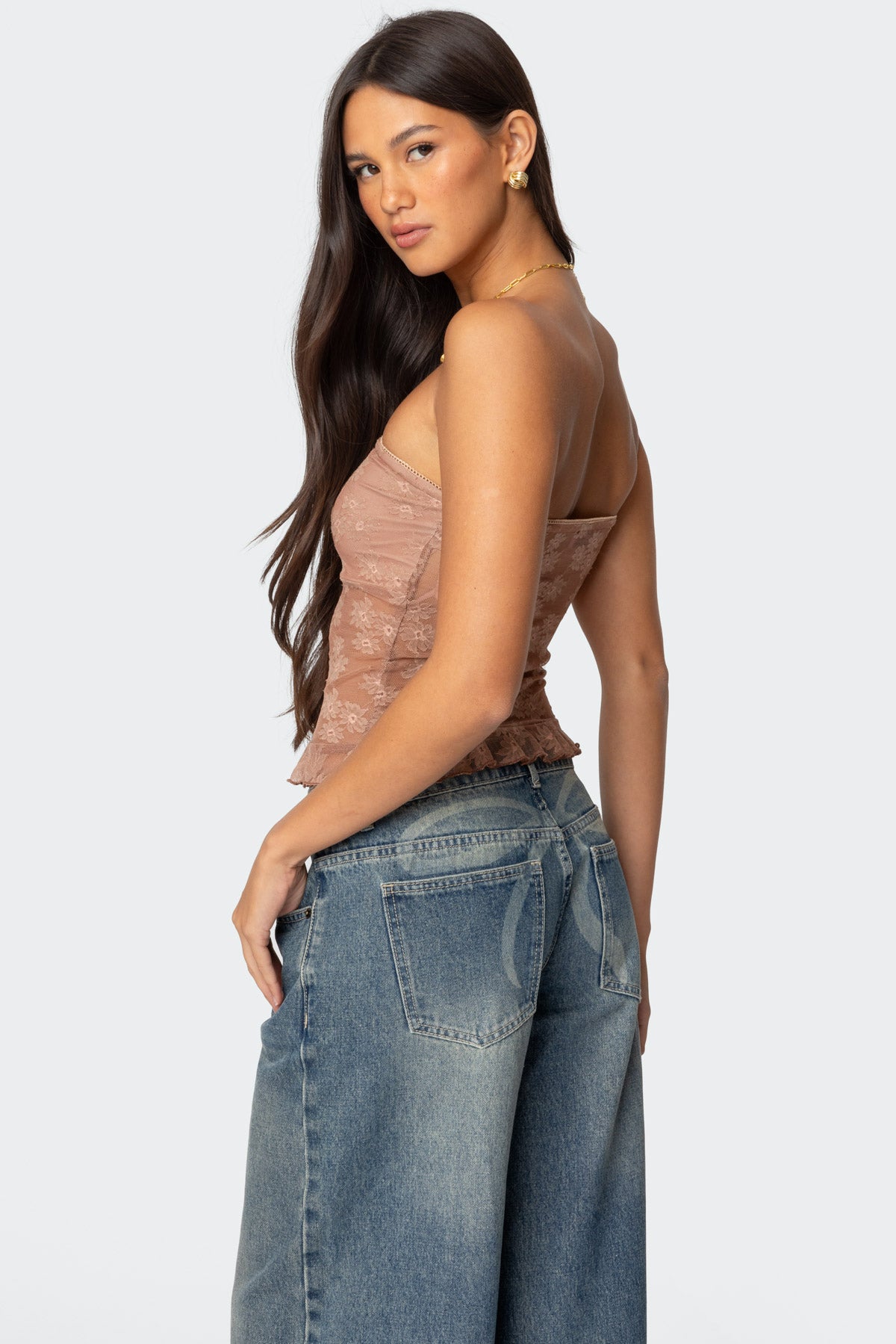 Ballet Sheer Lace Tube Top-Juice Dress