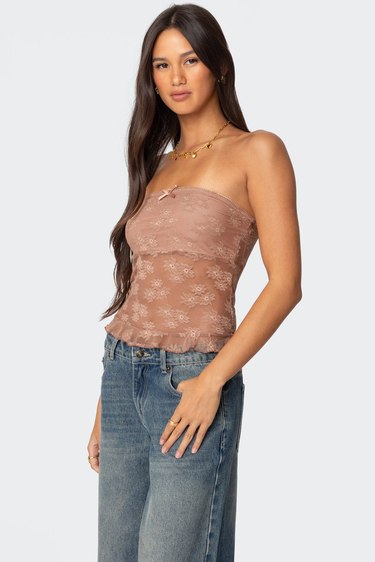 Ballet Sheer Lace Tube Top-Juice Dress