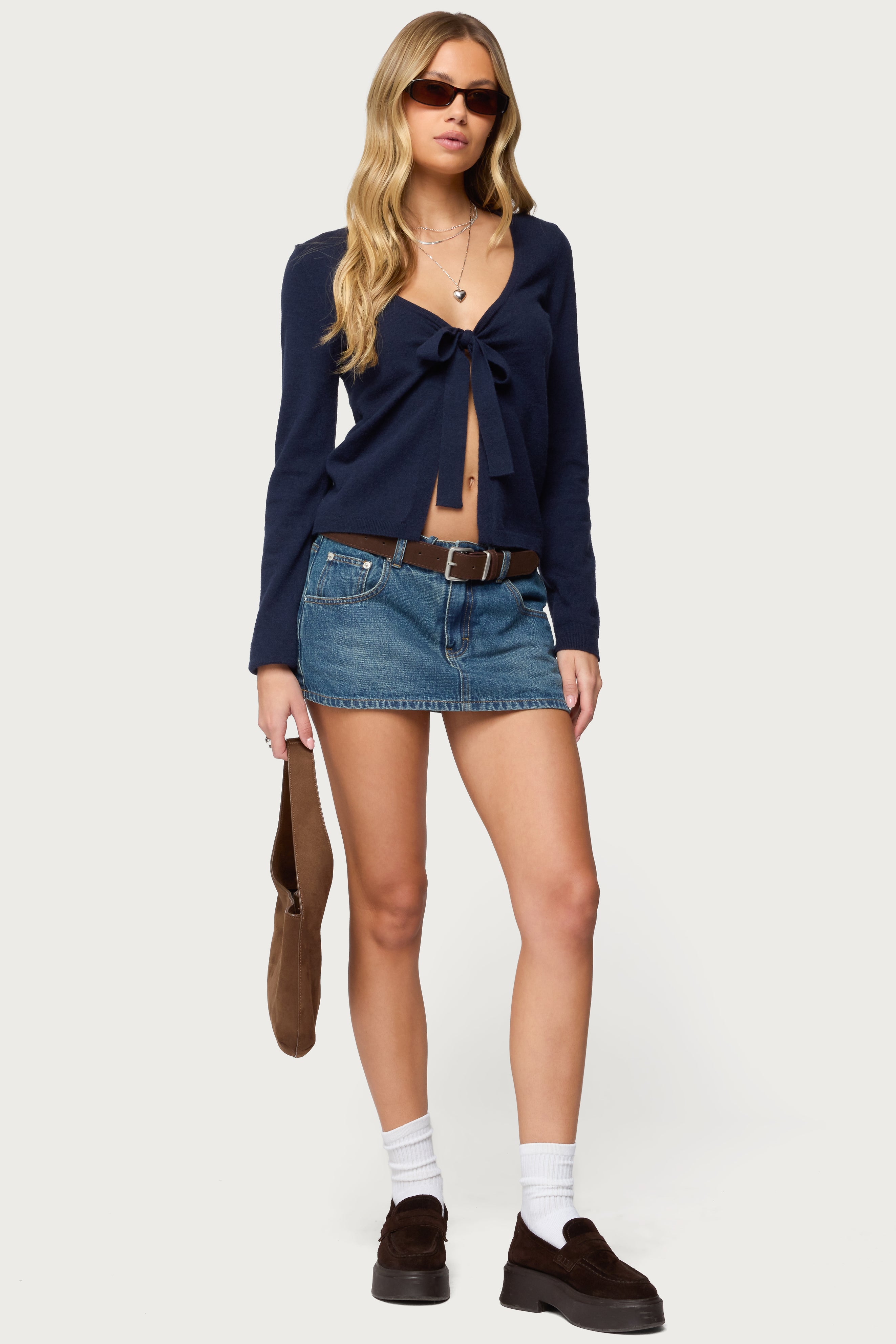 Demi Tie Front Knit Cardigan-Juice Dress
