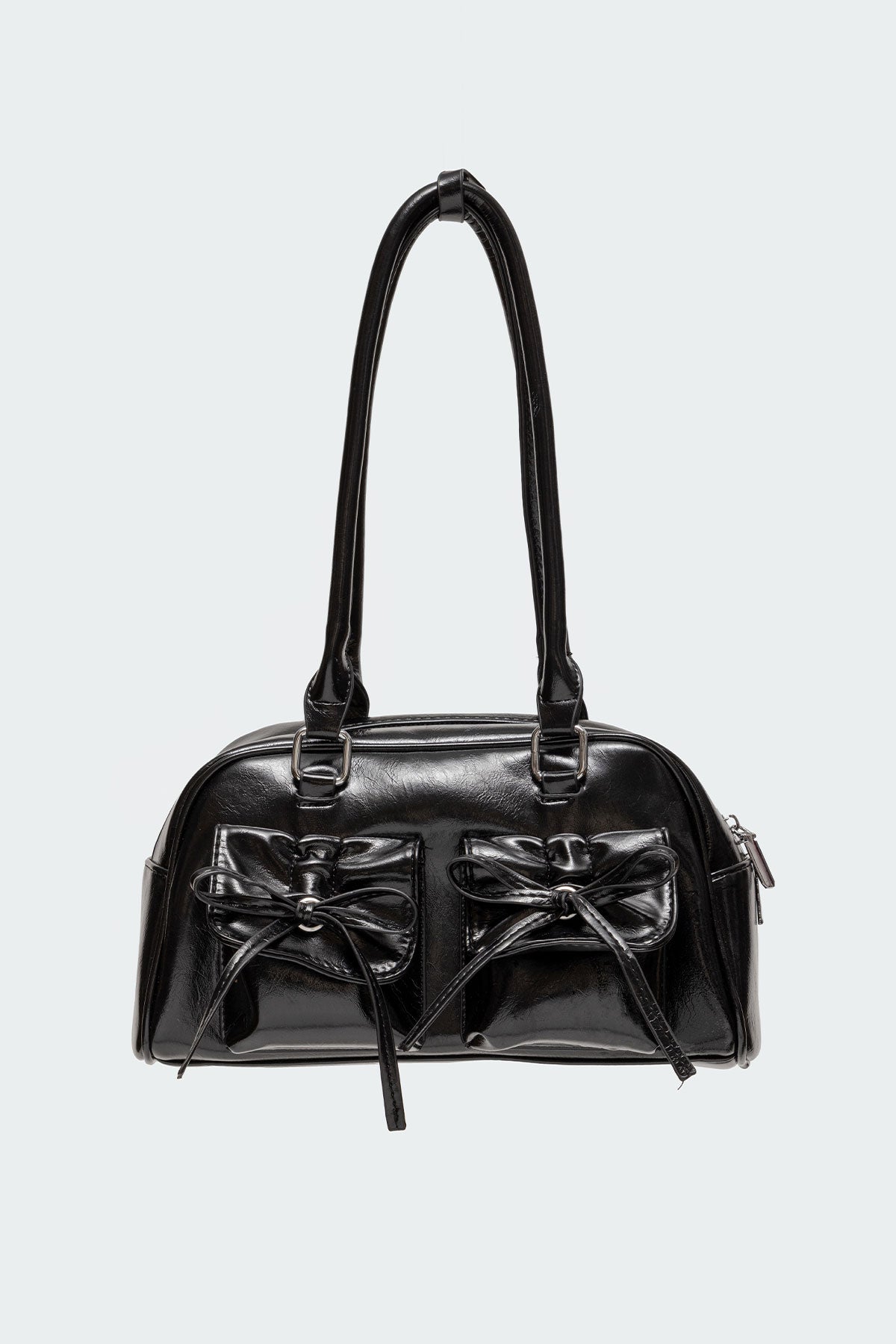 Bow Pocket Faux Leather Shoulder Bag-Juice Dress