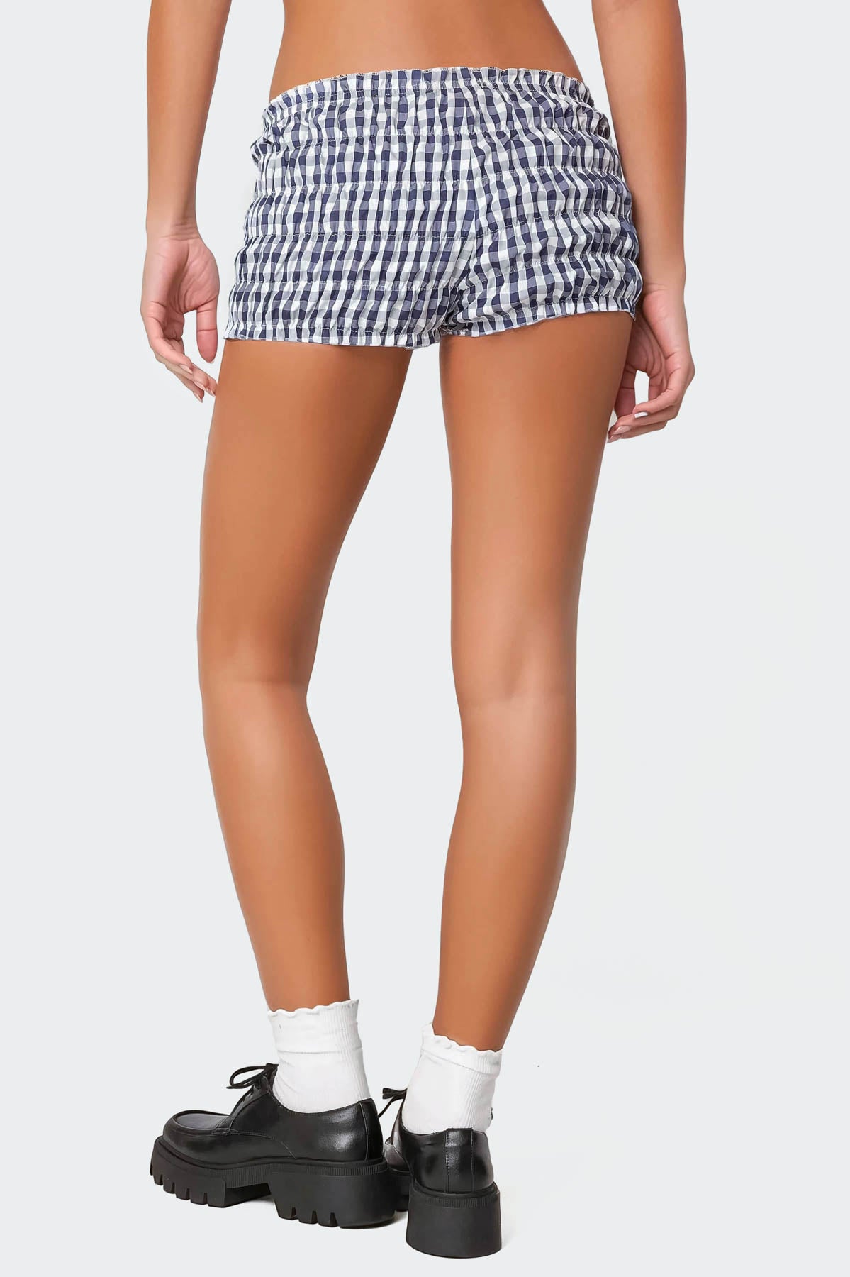 Gingham Scrunch Shorts-Juice Dress
