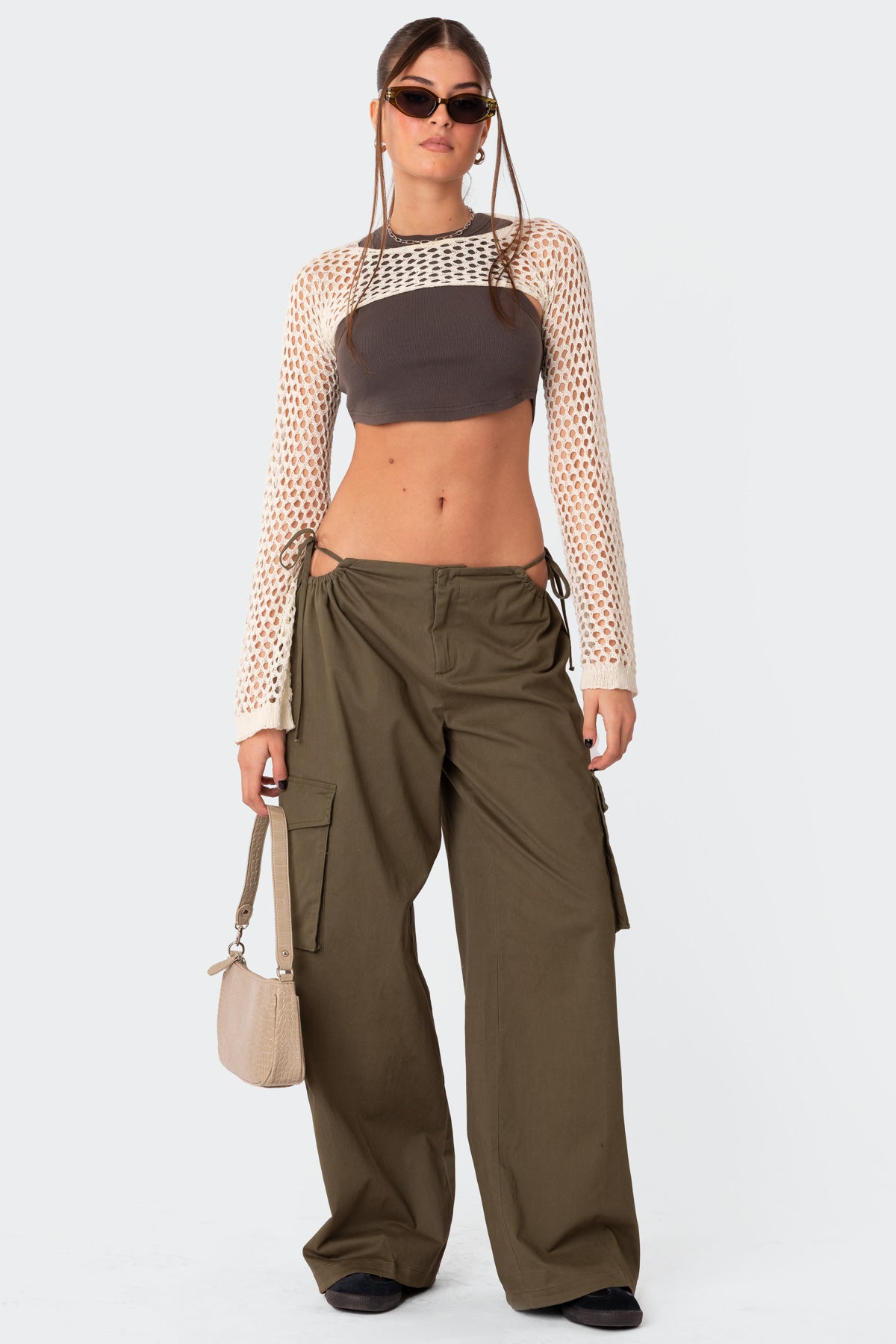Carlo Low Rise Side Cut Out Cargo Pants-Juice Dress