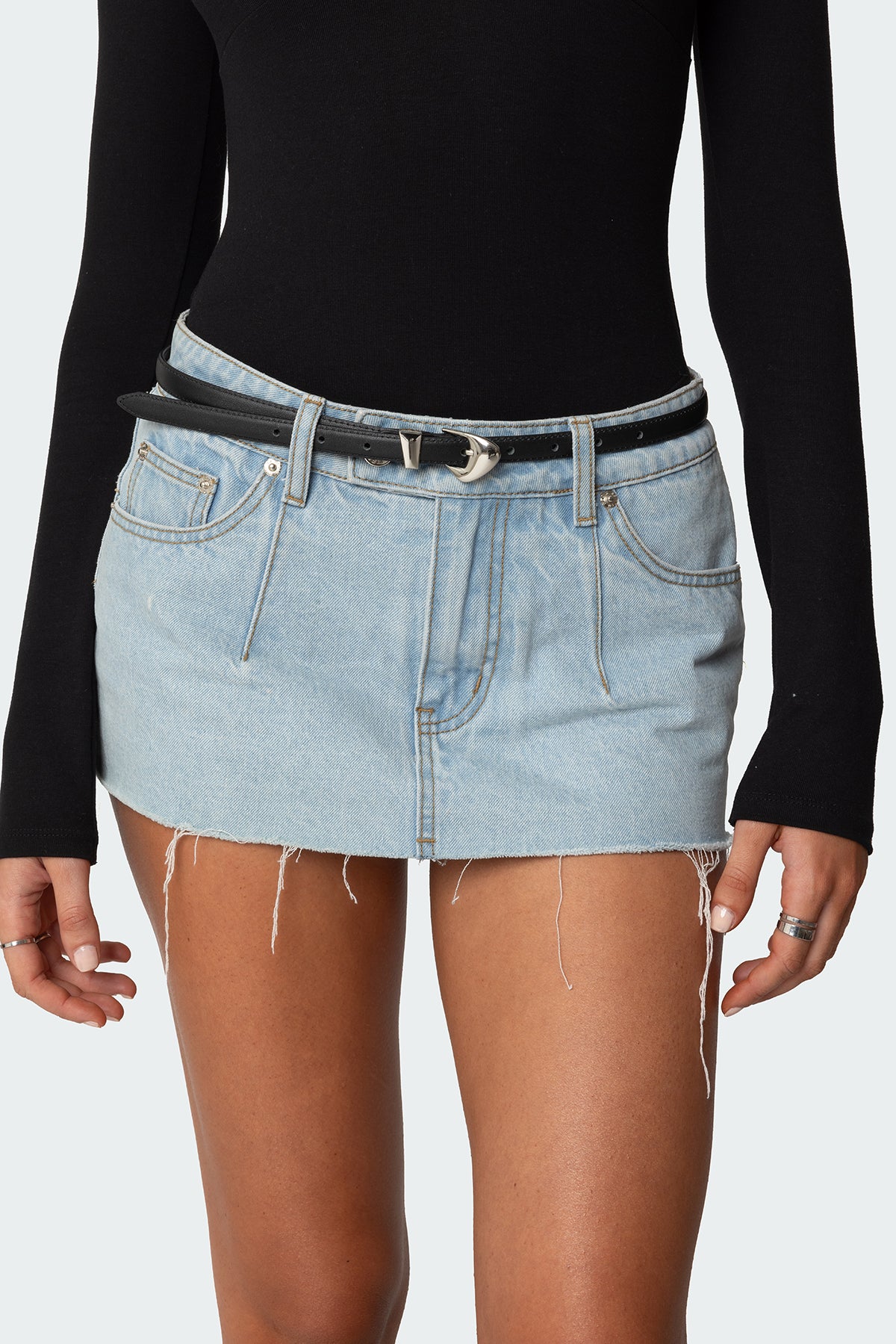 Abstract Buckle Faux Leather Belt-Juice Dress