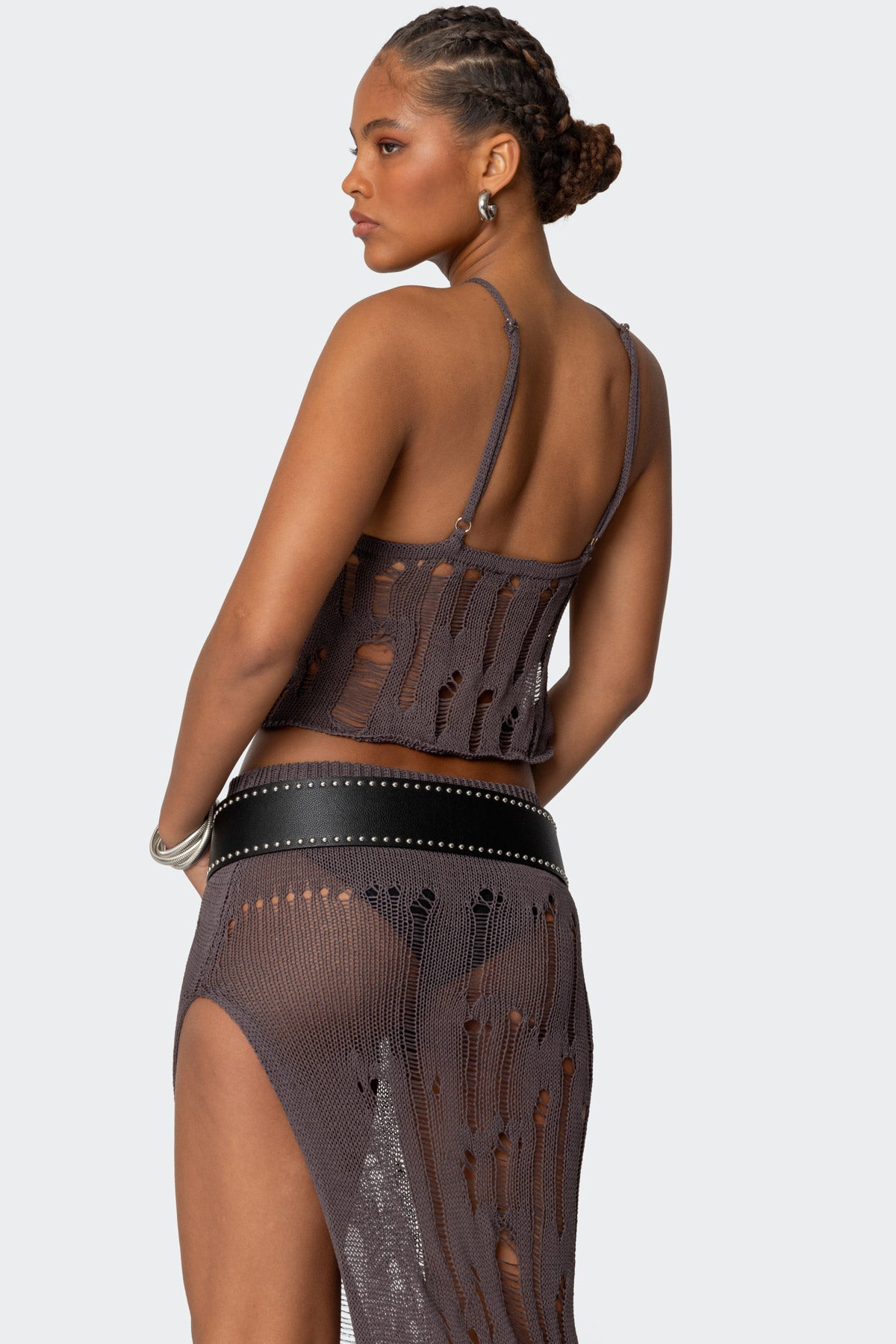 Jaynie Distressed Knit Top-Juice Dress