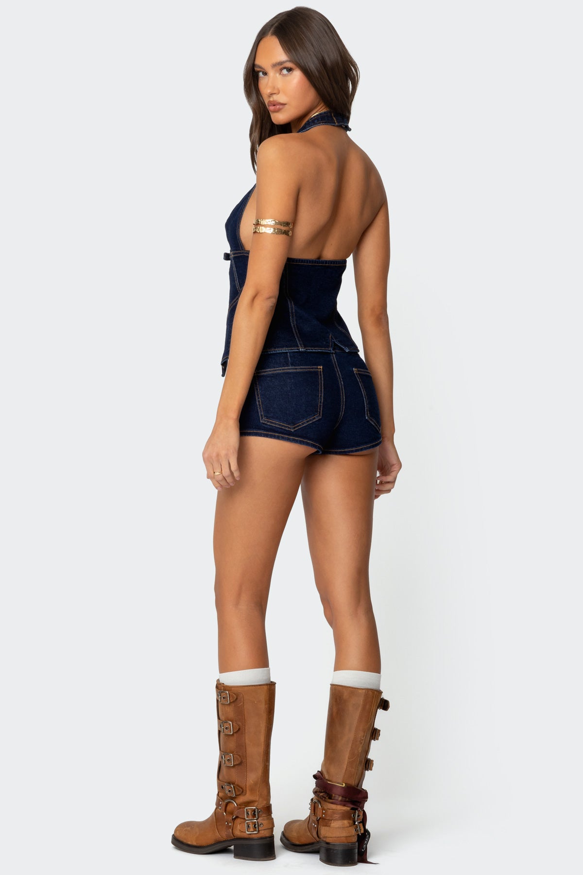 Ciel Low Rise Denim Micro Shorts-Juice Dress