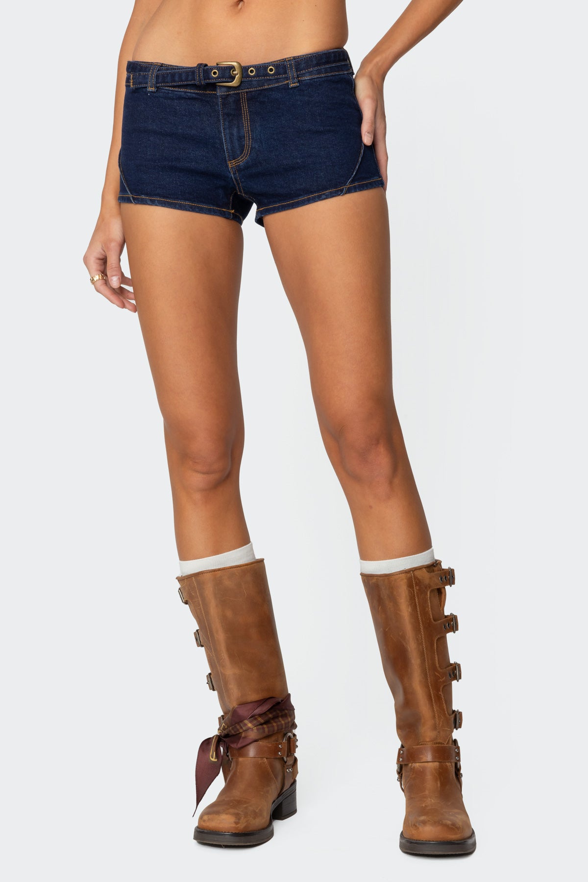 Ciel Low Rise Denim Micro Shorts-Juice Dress