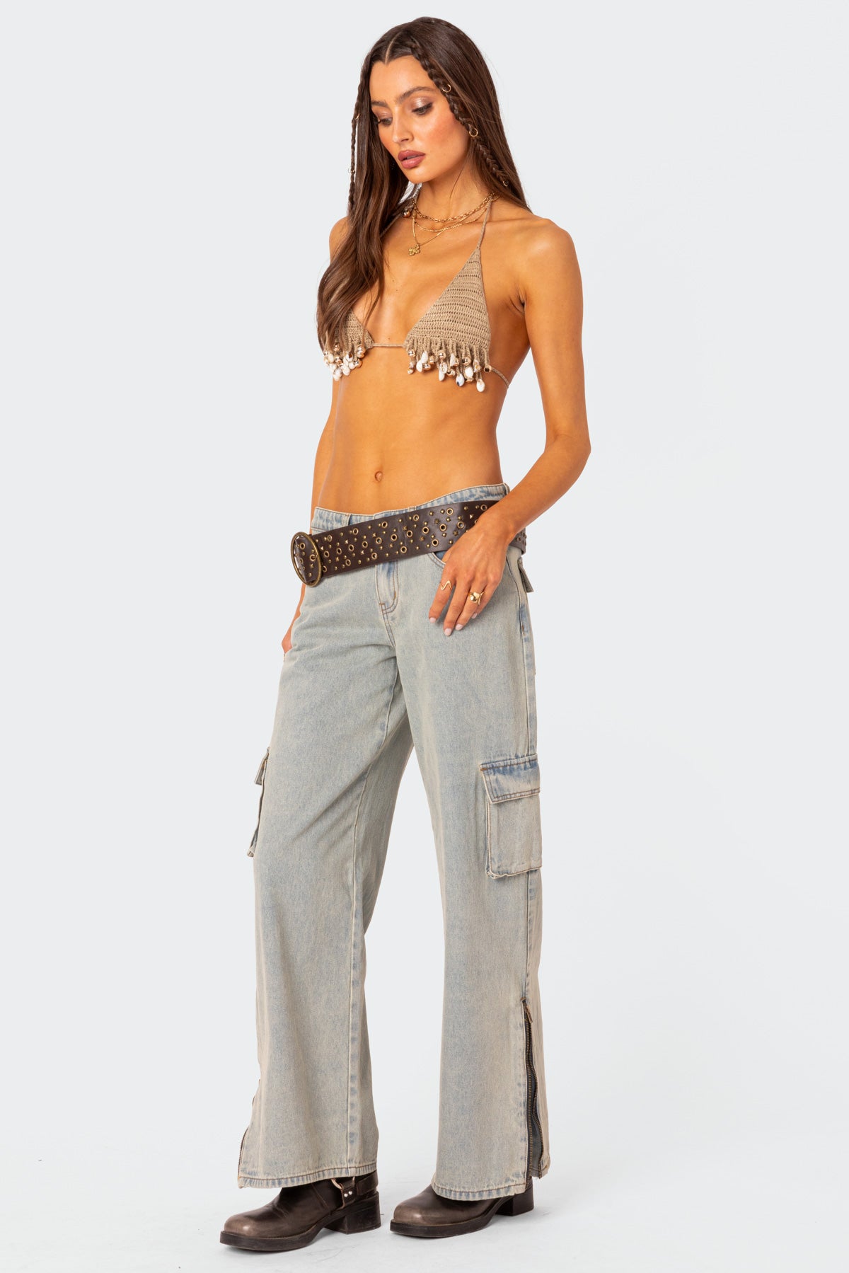 Aruba Beaded Crochet Bra Top-Juice Dress