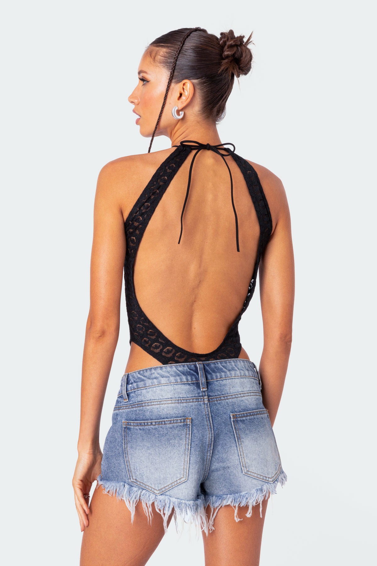 Erika Low Rise Frayed Denim Shorts-Juice Dress